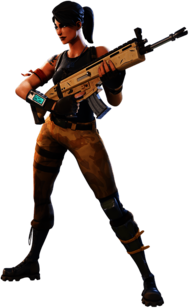 Fortnite Girl Character With Gun