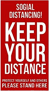 Social Distancing Vertical Sticker