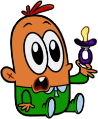 Bunsen Character Baby Mikey Munroe Holding Pacifier