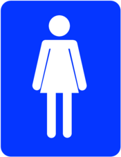 Restroom for Women Blue Icon