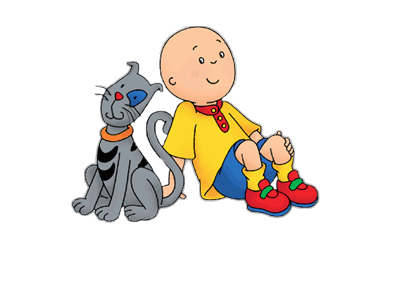 Caillou and Gilbert the Cat