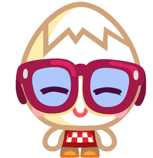 Yolka the Boiled Boffin Eyes Closed