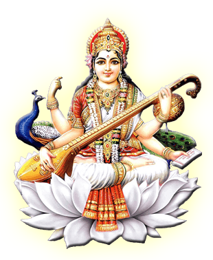 Saraswati Yellow Background