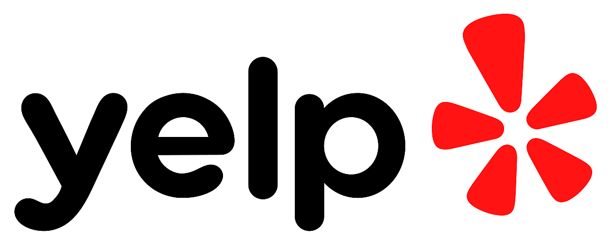 Yelp logo white outline