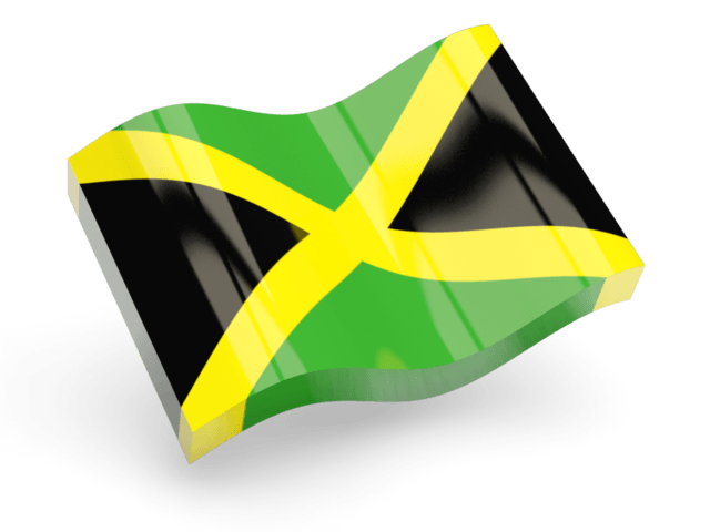 Jamaica Flag Icon Wave