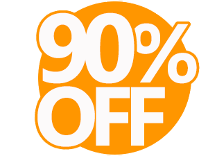 90% Discount Sticker