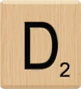 Scrabble Tile D