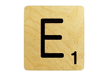 Scrabble Tile E