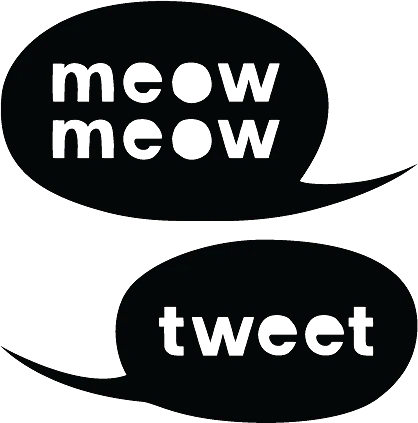 Meow Meow Tweet logo black