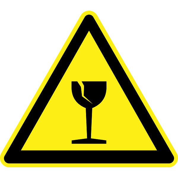 Fragile Item Warning Sign
