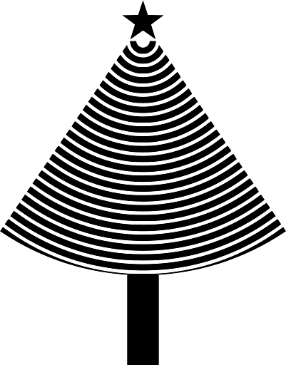 Abstract Representation of a Festive Christmas Tree