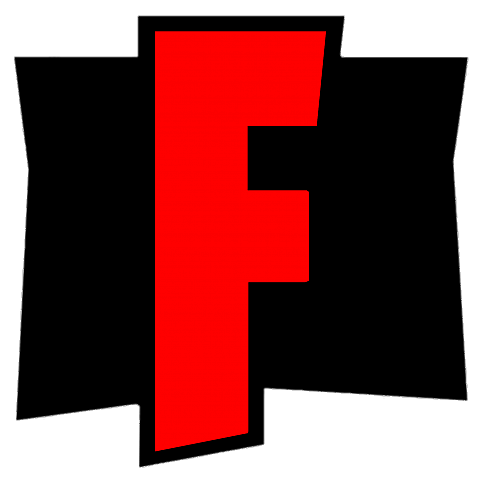 Fortnite F logo red and black