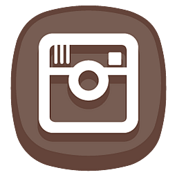 Instagram Logo on Brown Background