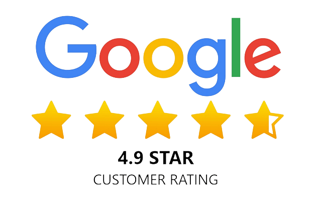 Google Reviews 4.9 Customer Rating
