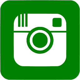 Instagram logo on green background
