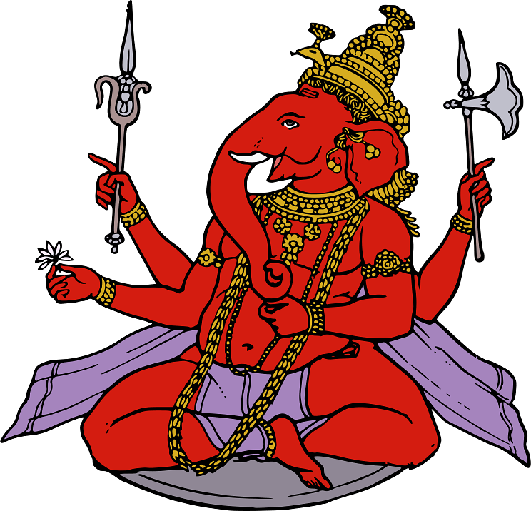 God Ganesh Coloured Image