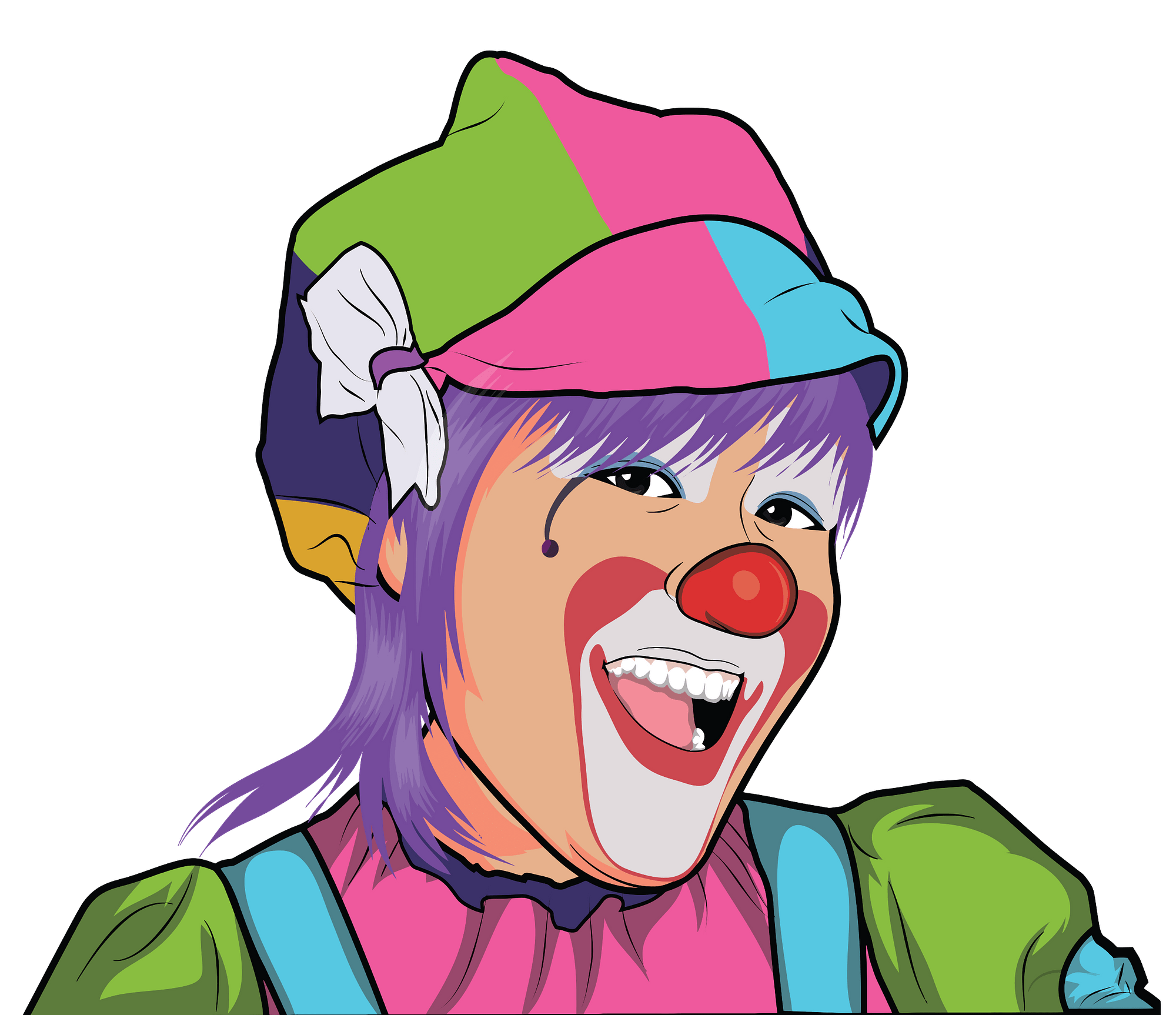 Female Clown with Big Smile