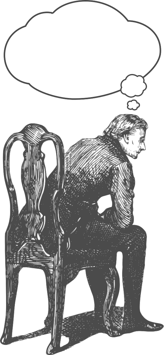 Man with Thought Bubble