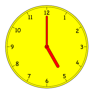 Analogue Clock 5:00