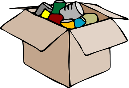 Open Cardboard Box Full of Stuff