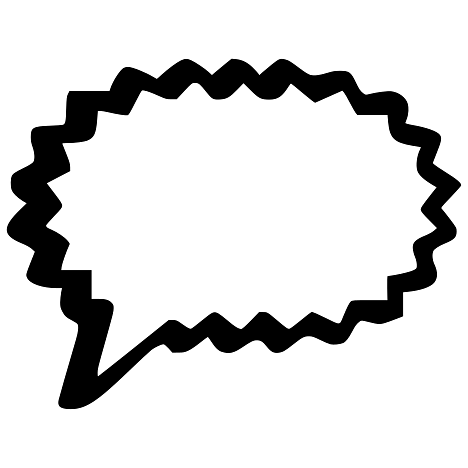 Speech Bubble with Thick Black Border