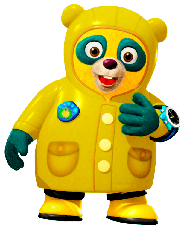 Special Agent Oso Wearing Rain Coat