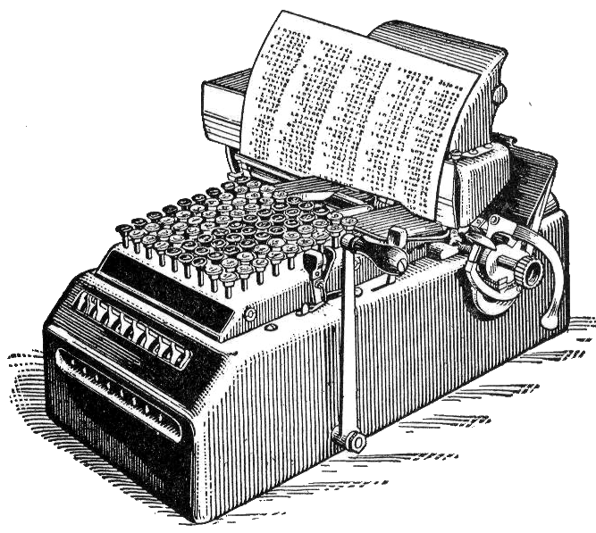 Illustration Antique Calculator