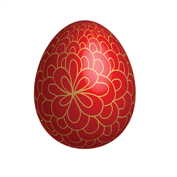 Red Gold Easter Egg