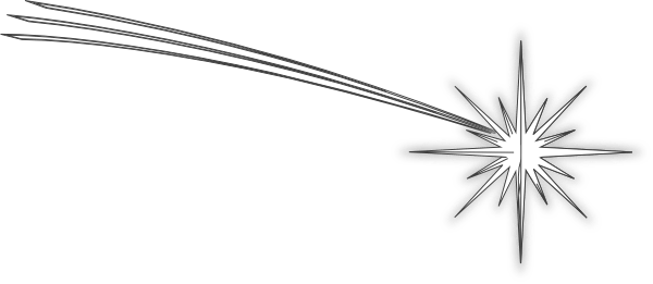 Black and White Shooting Star