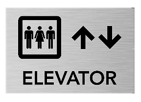 Metallic Elevator Sign