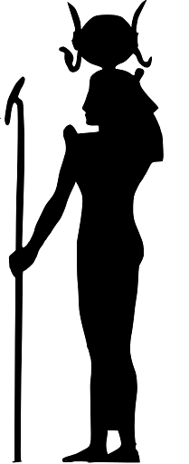 Silhouette of Egyptian Goddess Hathor