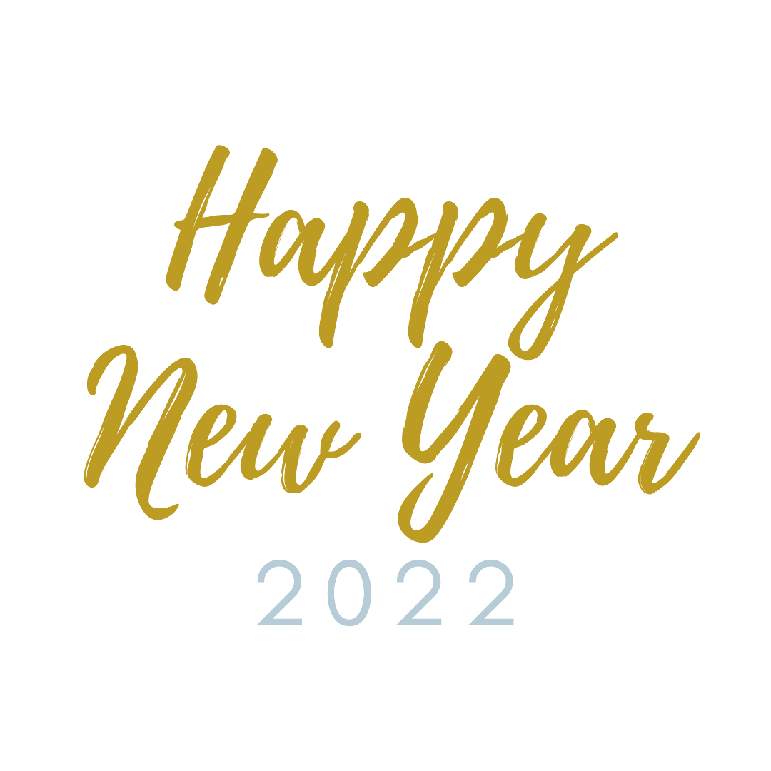 Happy New Year 2022 Gold Silver Text Greeting Card