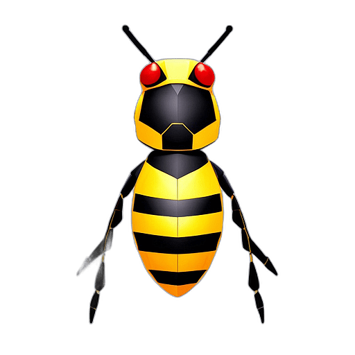 Hoverfly, Children'S Cartoon Animation Style -  Full Body, Single View, No Shadow