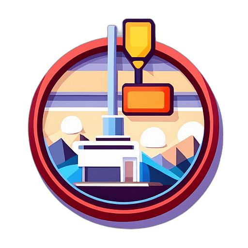 Diner, Minimalist App Icon - Circle Icon Bevel Border