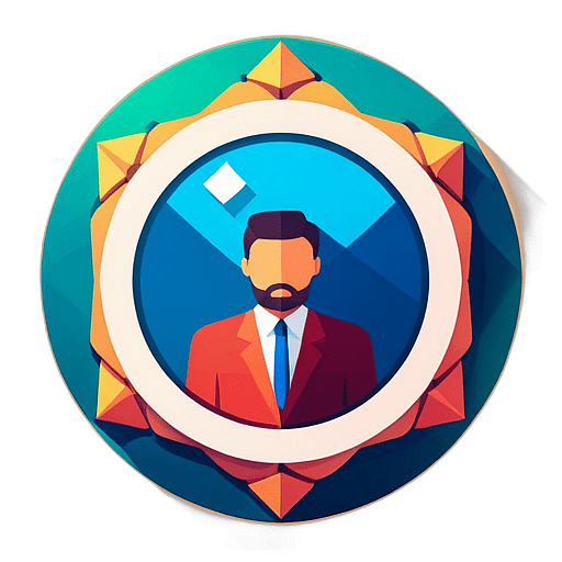 Time Management & Focus, Minimalist App Icon - Circle Icon Bevel Border