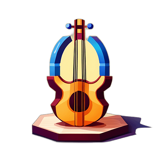 Low poly lyre app icon
