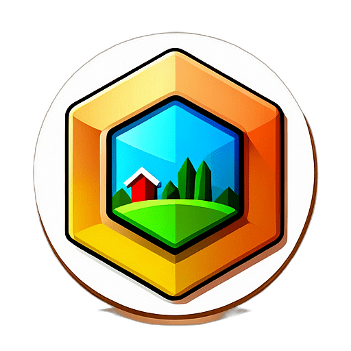 Home & Interior Design, Minimalist App Icon - Circle Icon Bevel Border