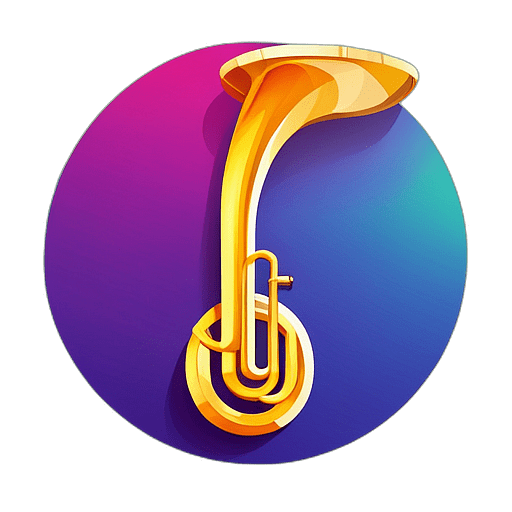 Low poly tuba app icon