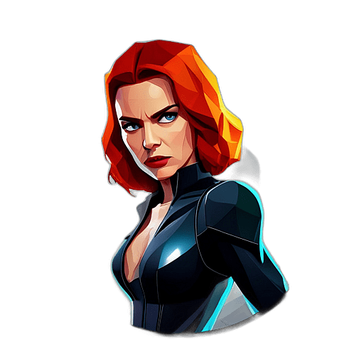 Black Widow Character - App Icon - Fan Art
