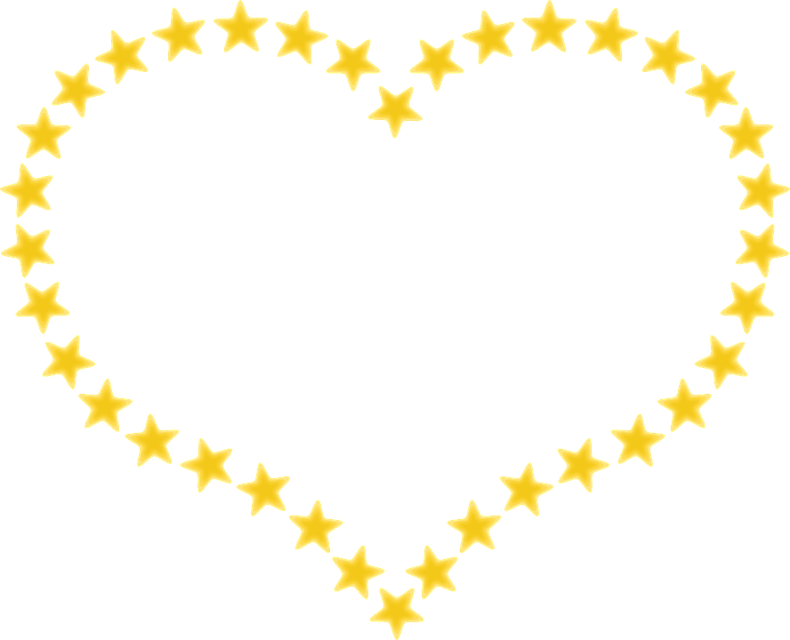 Heart Outline Stars