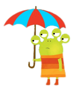 The Alien Holding An Umbrella