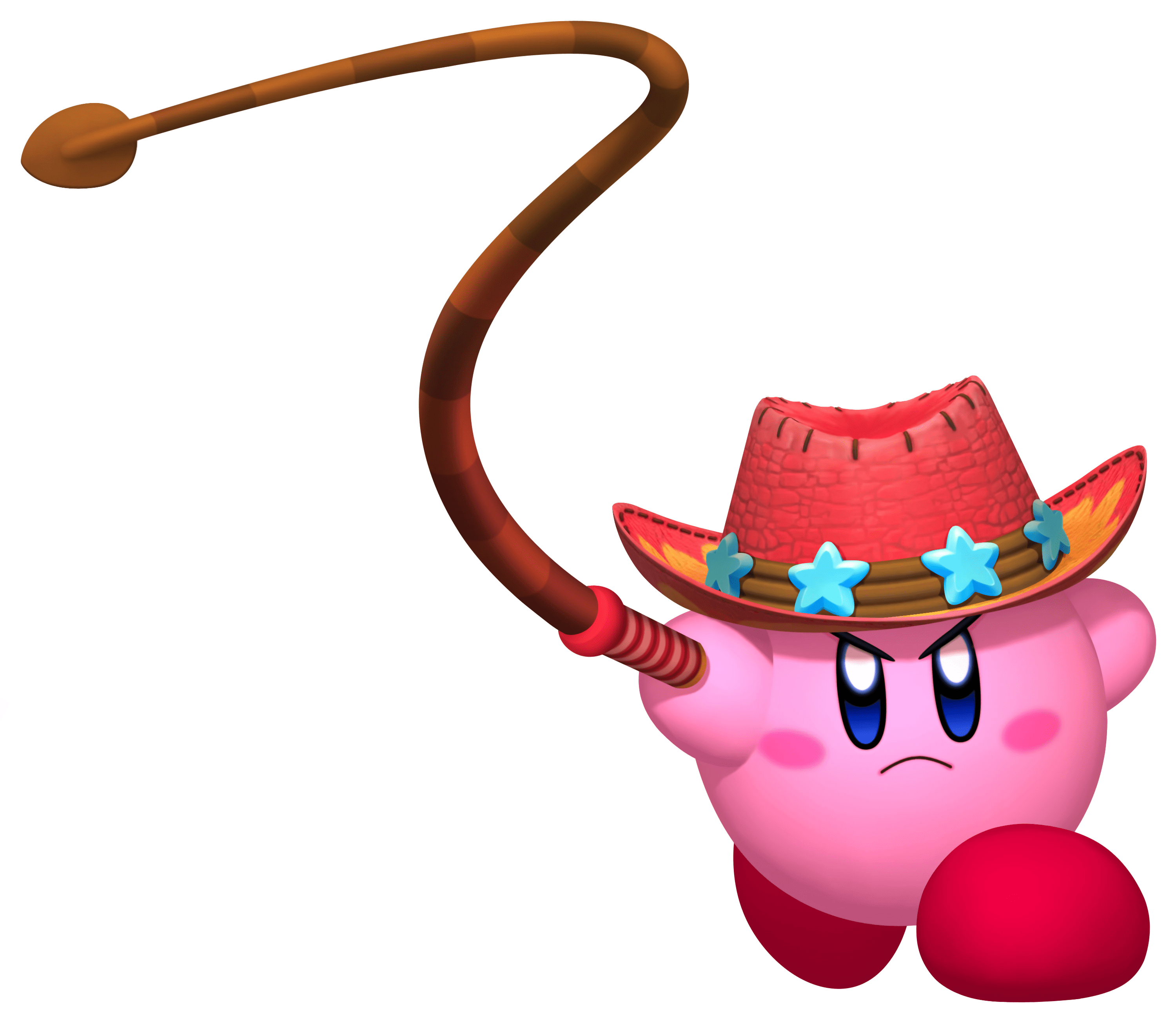 Kirby Holding A Whip