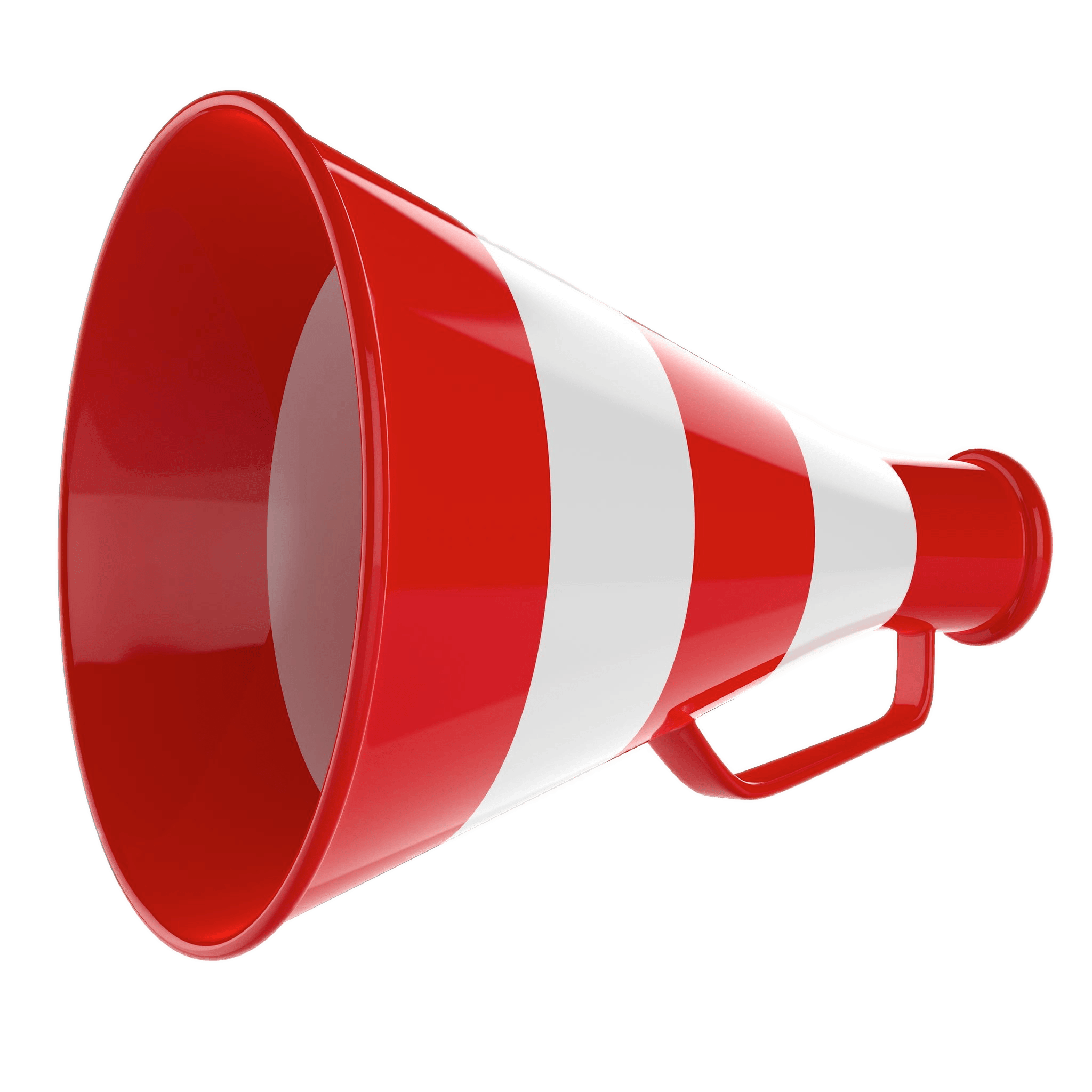 Red and White Striped Megaphone