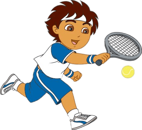 Diego Playing Tennis