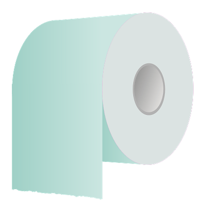 Blue Toilet Paper Roll Clipart