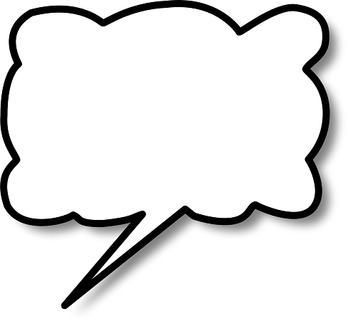 Clouded Speech Bubble Left