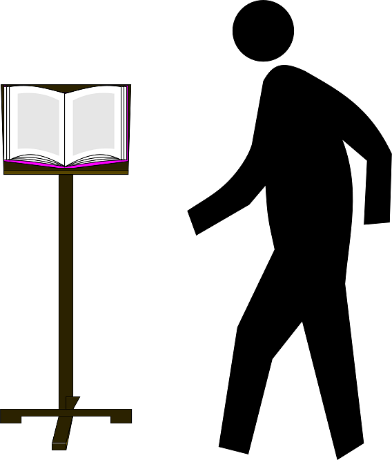 Man Giving a Lecture Pictogram