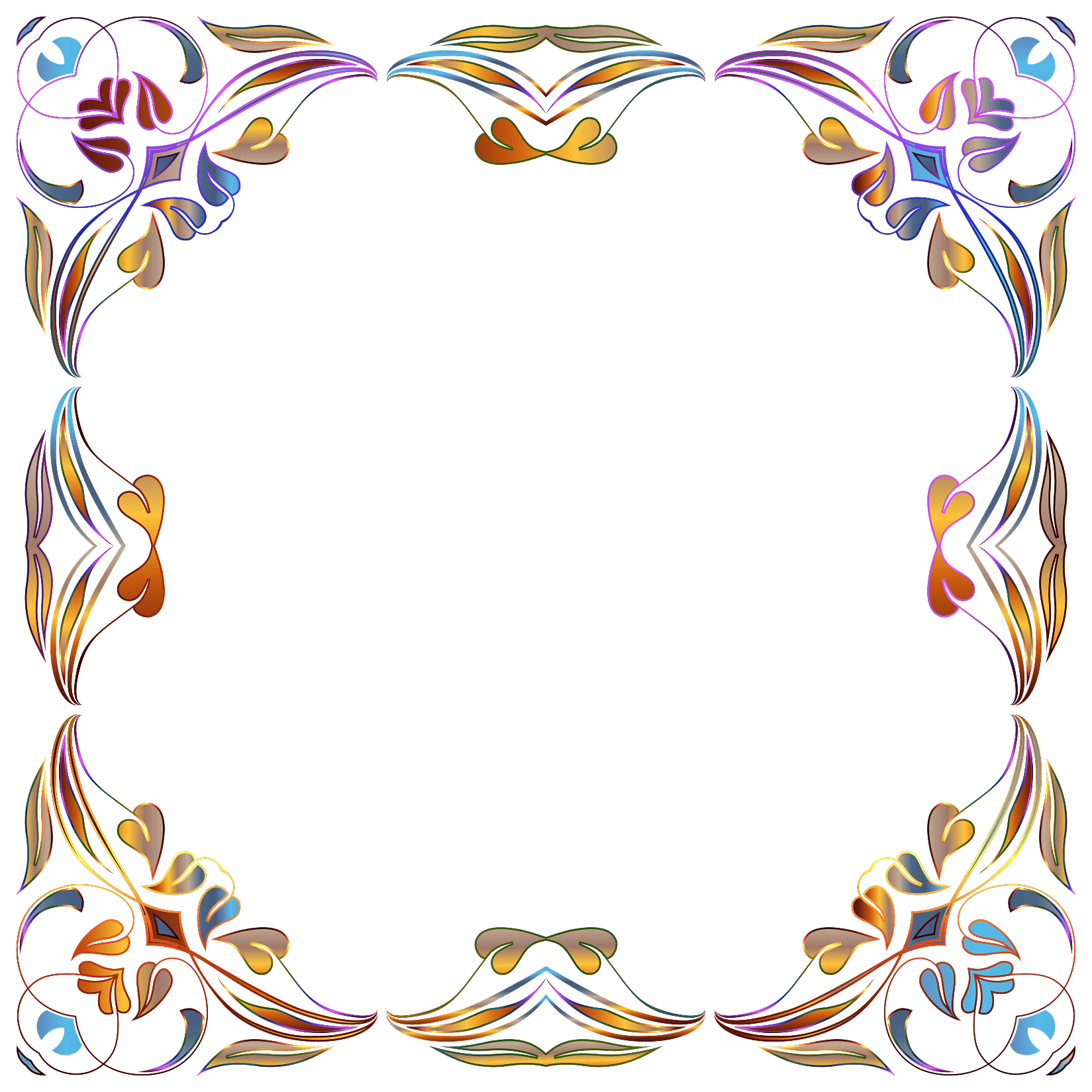 Flourishing Square Frame