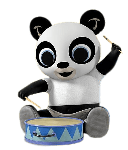 Bing Bunny Character Pando Drumming