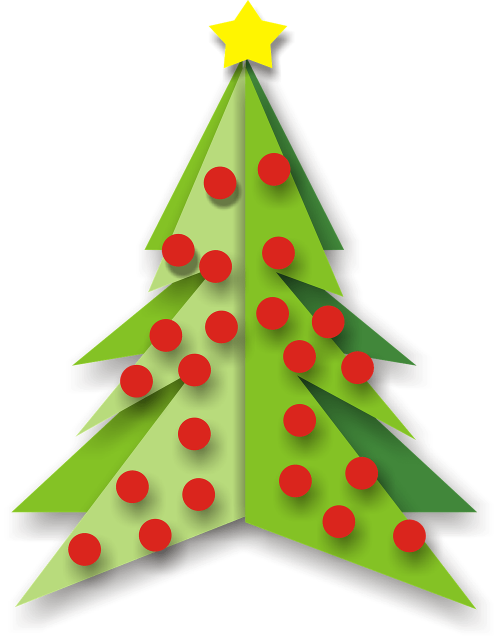Christmas Tree With Red Balls Clipart